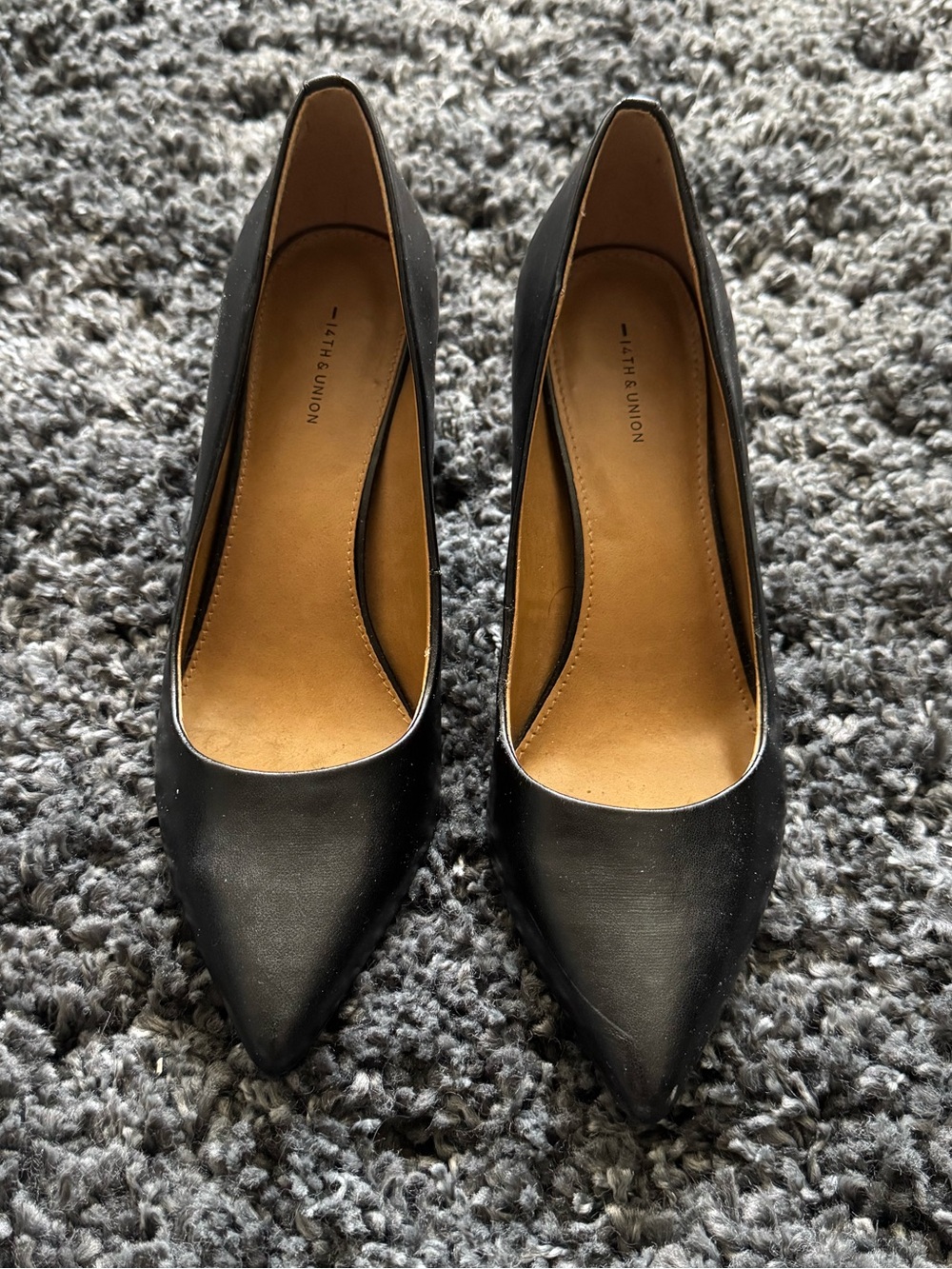 14th & union black heels- Size 7